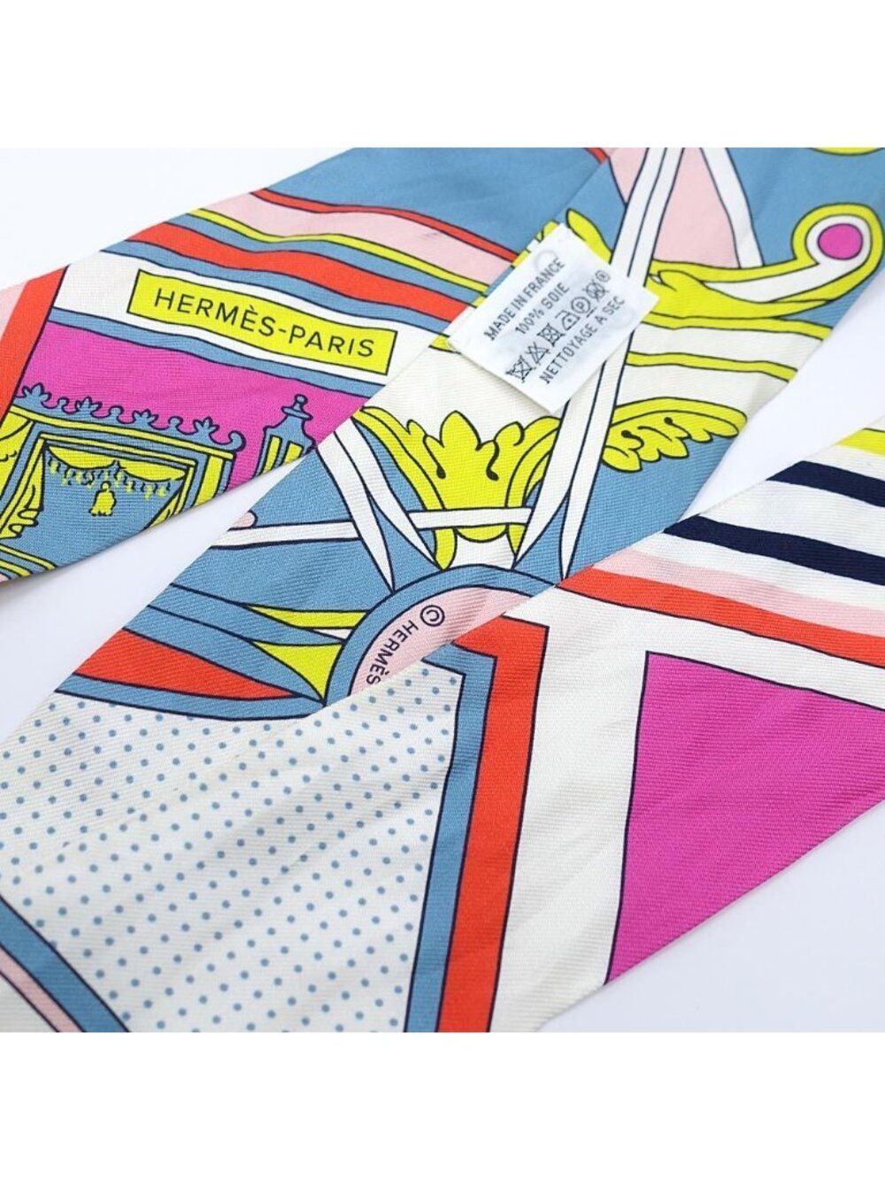 Hermes Scarf Twill Washingtons Carriage Detail George Washington's 100% Silk - Picture 2 of 10